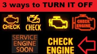 3 ways to turn off CHECK ENGINE without scanner EASY [upl. by Gnourt]