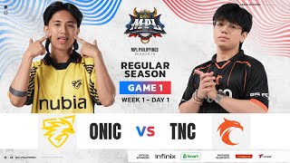 MPL PH S15  W1D1  ONIC VS TNC GAME 1 [upl. by Rednal491]