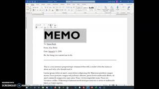 How to create a memo in MS Word [upl. by Ahsekyw]