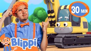 Im An Excavator Excavator Song  BLIPPI  Kids Songs  Trucks and More [upl. by Peers529]