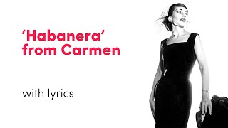 Maria Callas  Habanera Lyric Video [upl. by Annabel]