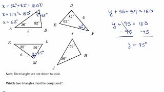 Determining congruent triangles example [upl. by Araz]