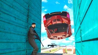 SNIPERS VS STUNTERS  GTA 5 Funny Moments 650 [upl. by Stovall161]