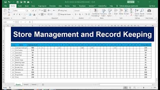 store management and record keeping in excel [upl. by Eneirda]