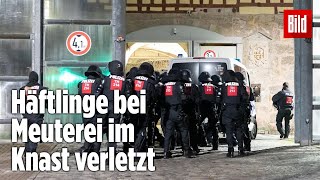 Gefängnismeuterei Polizei stürmt Knast in Thüringen  JVA Untermaßfeld [upl. by Demmahom]