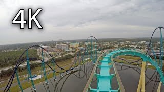 Kraken front seat onride 4K POV SeaWorld Orlando [upl. by Adnohsad]